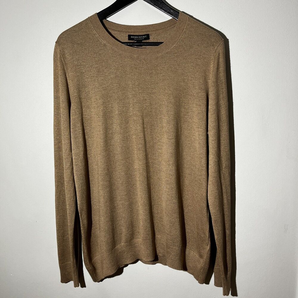Banana Republic Sweater Womens L Silk Cashmere Lightweight Preppy Quiet Luxury